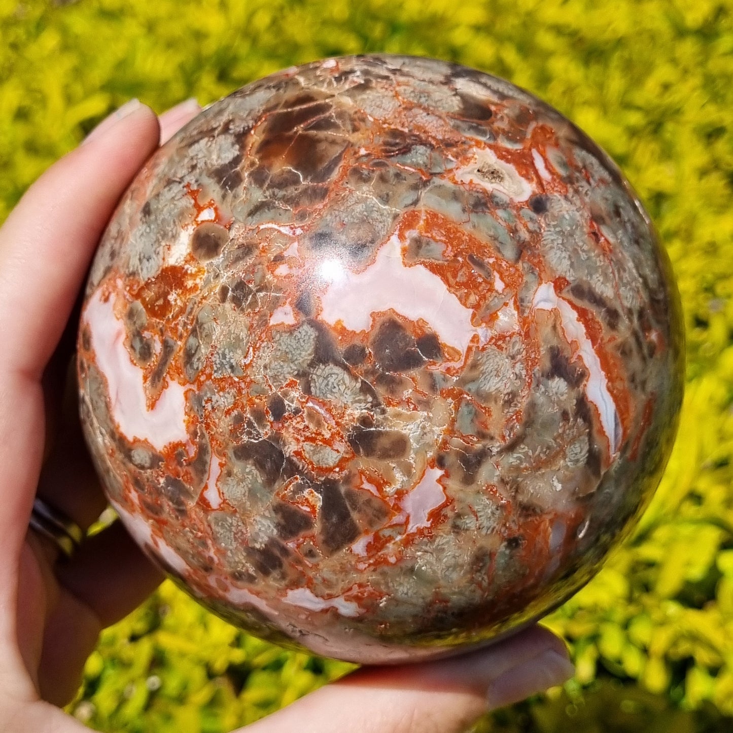 Red Jasper Conglomerate Sphere - China - 1.096kg
