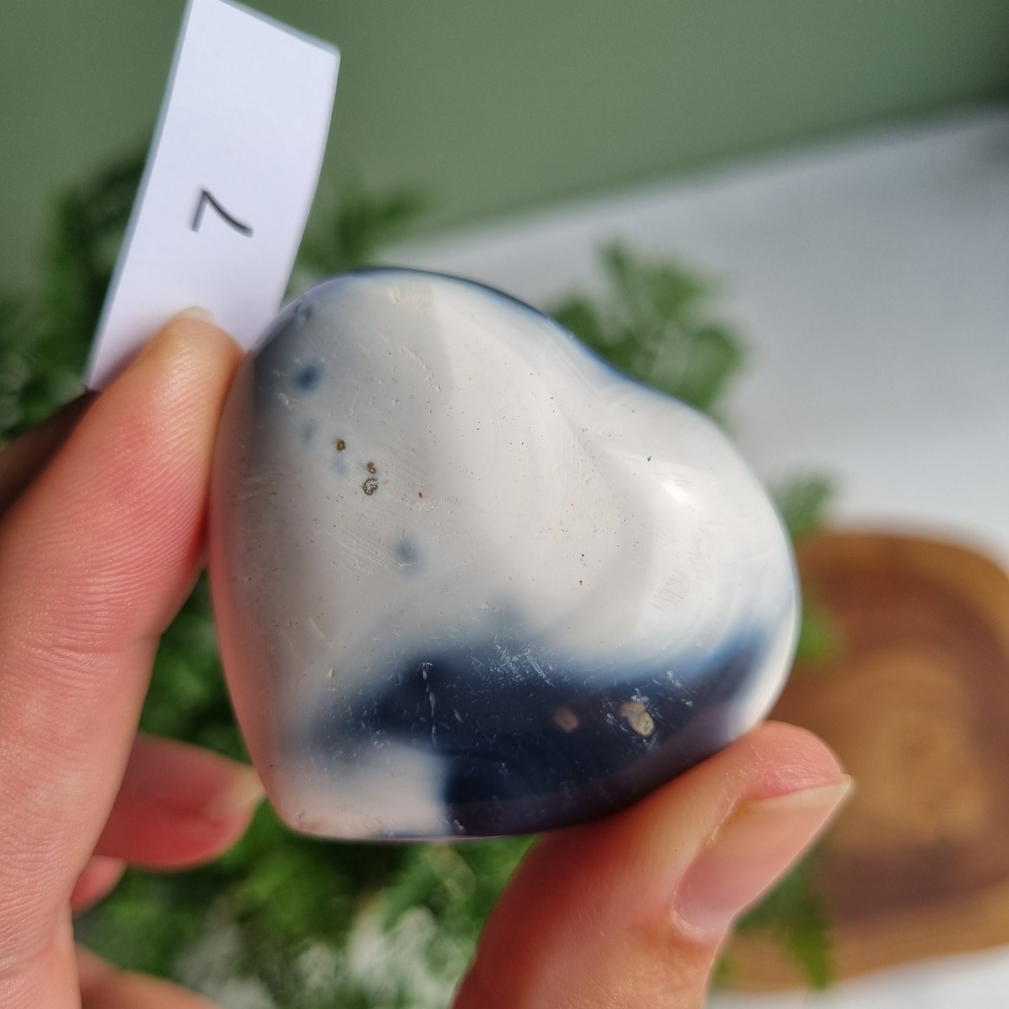 Orca Agate Heart