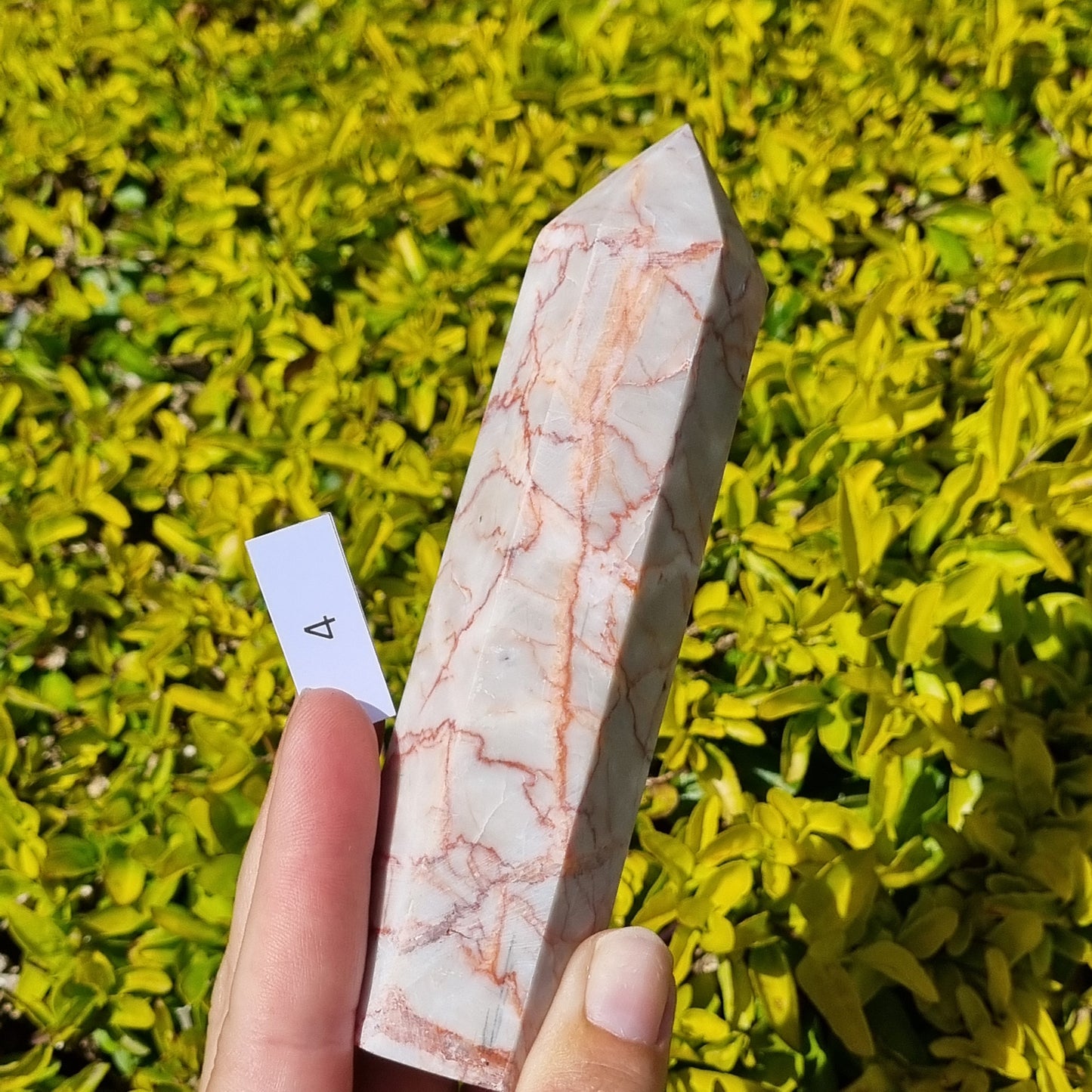 Red Vein Calcite Tower - China