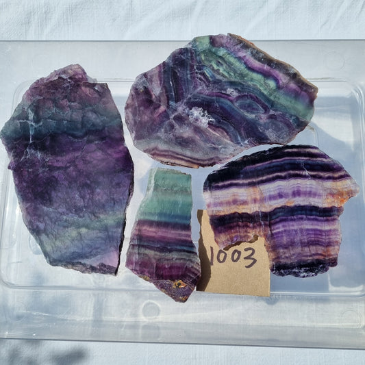 Fluorite Slices - BULK - China - Over 1kg