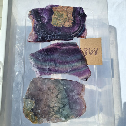 Fluorite Slices - BULK - China - Under 1kg