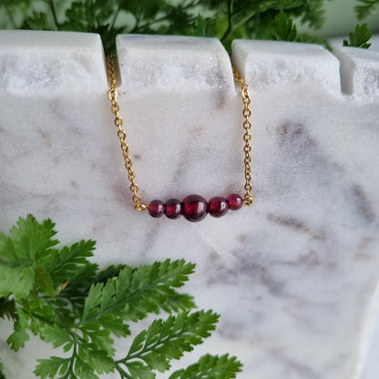 Garnet & Gold - Simple Bead Jewellery