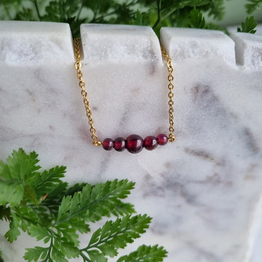Garnet & Gold - Simple Bead Jewellery
