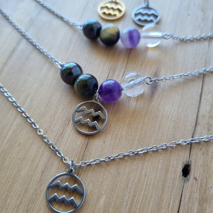 Aquarius Zodiac Necklaces