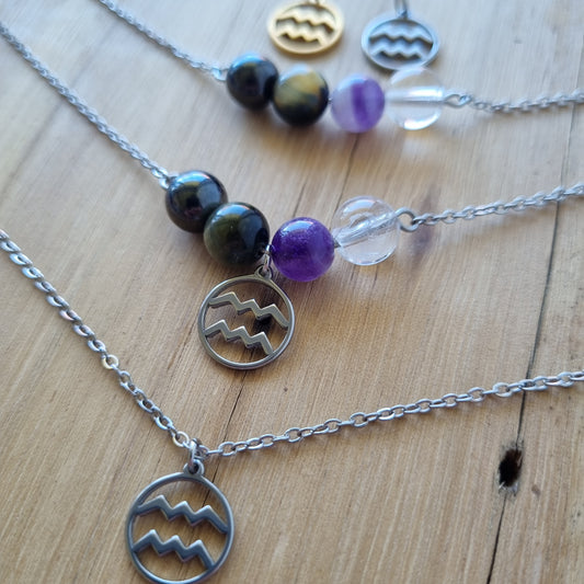 Aquarius Zodiac Necklaces