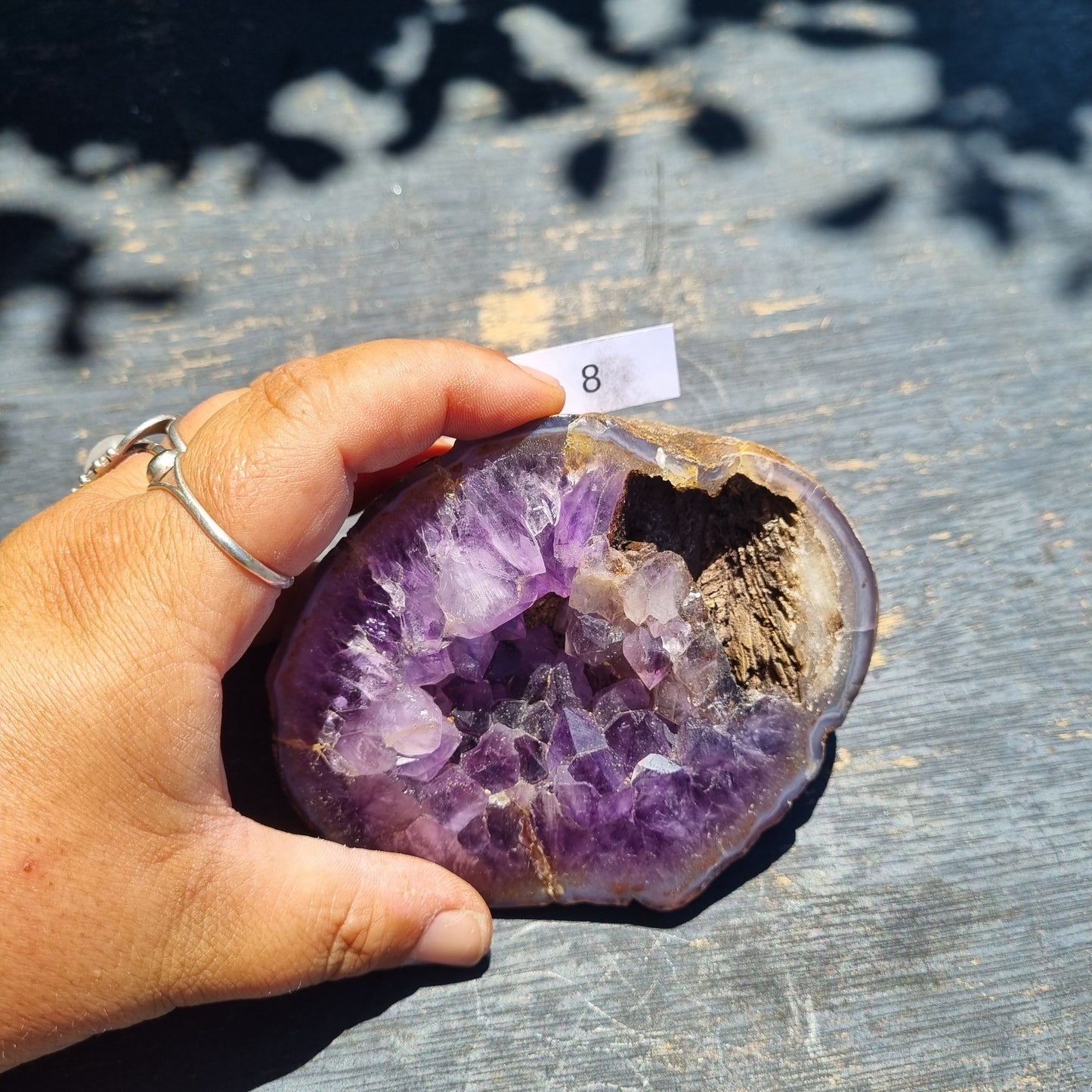 Amethyst on Agate Cluster - Madagascar