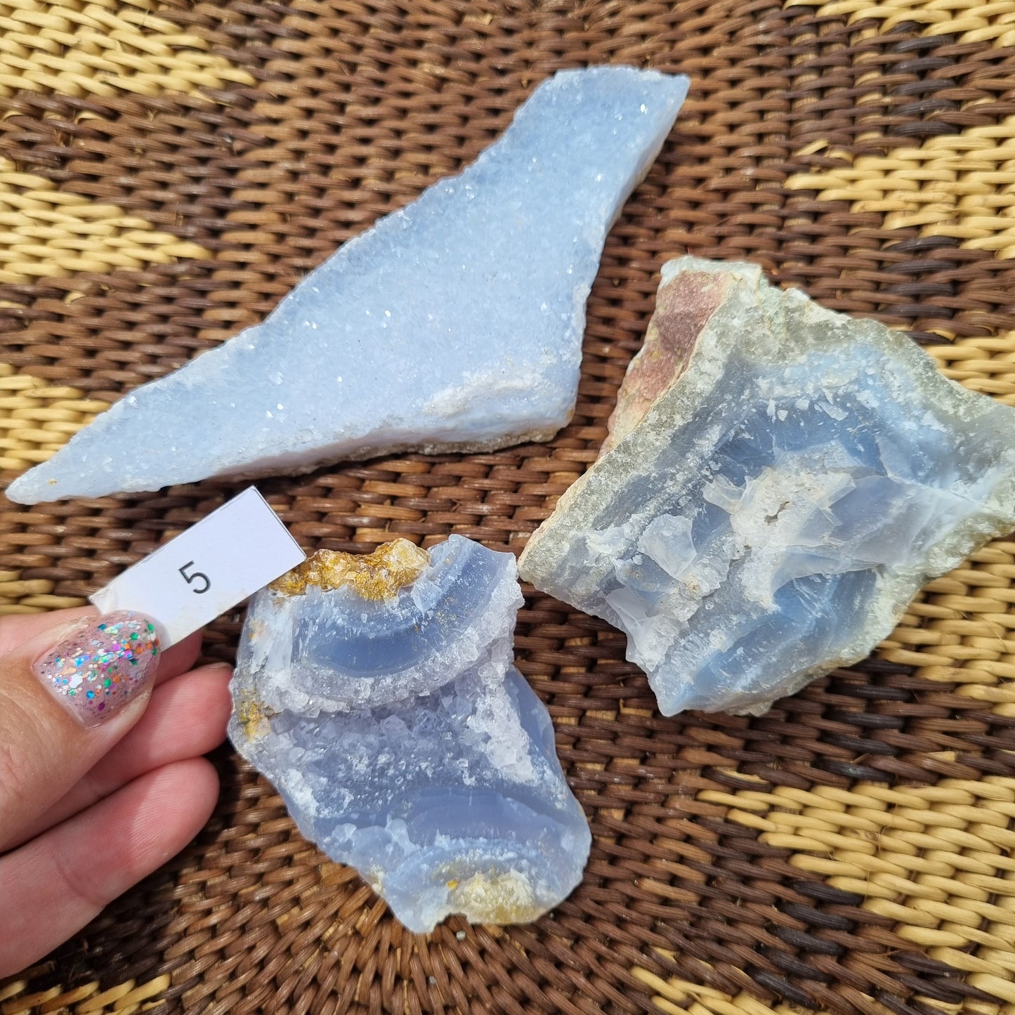 Blue Chalcedony Raw - A Grade