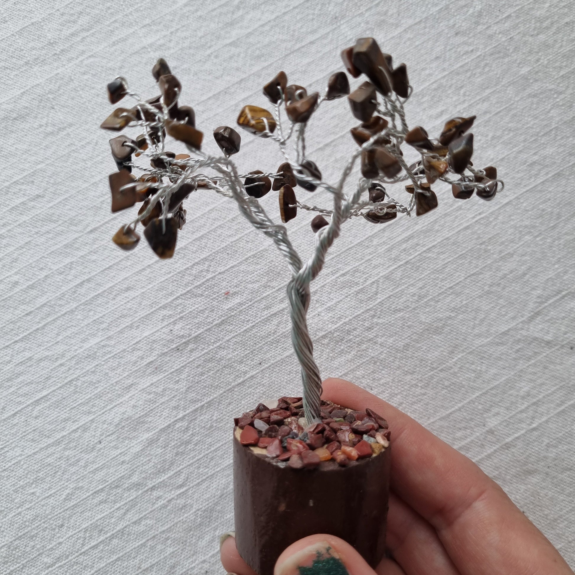 Tigers Eye Crystal Chip Tree - 12cm - Sparrow and Fox