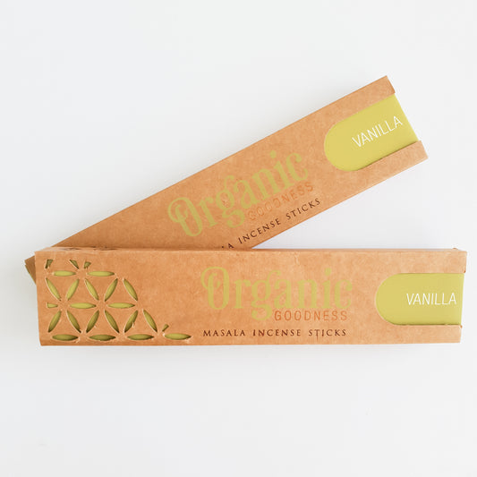 Vanilla Sticks - Organic Goodness Masala Incense - Sparrow and Fox