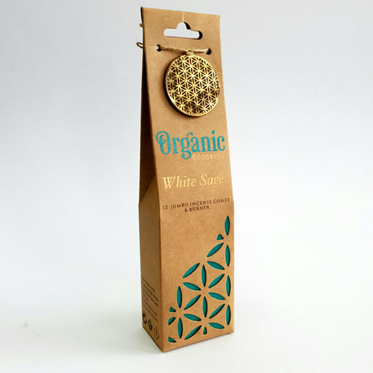 White Sage Cones - Organic Goodness Masala Incense - Sparrow and Fox