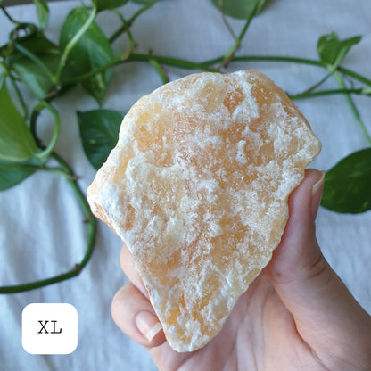 Yellow Calcite Raw - Sparrow and Fox