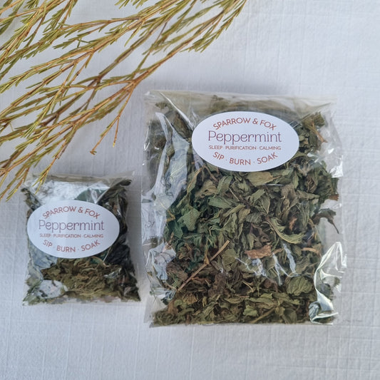 Peppermint leaf herb - Sip, Burn, Soak