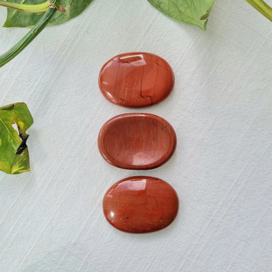 Red Jasper Worry Stone - Sparrow and Fox