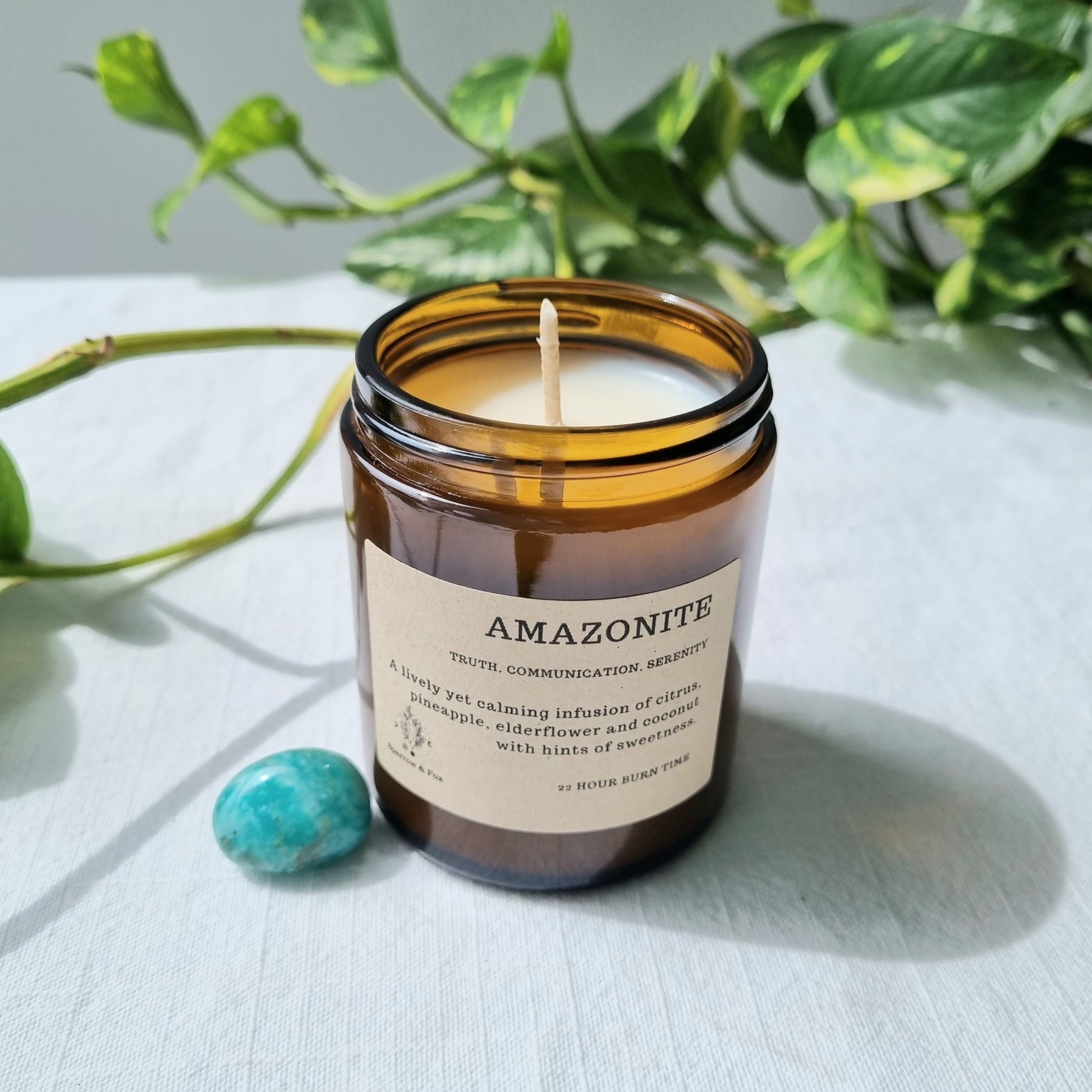 Amazonite Scented Candle - Limited Edition January - Sparrow and Fox