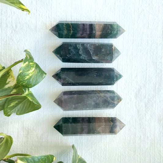Fluorite Double Point Polished Finish - Sparrow and Fox