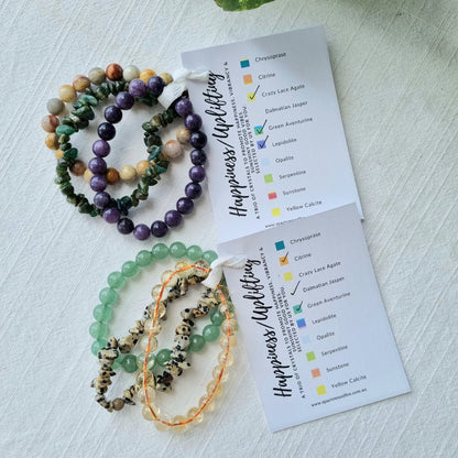 Crystal Vibe Bracelet Trio - Happiness / Uplifting - Sparrow and Fox