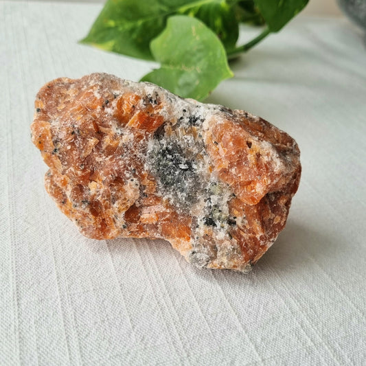Orange (Orchid) Calcite Raw - 383g - Sparrow and Fox