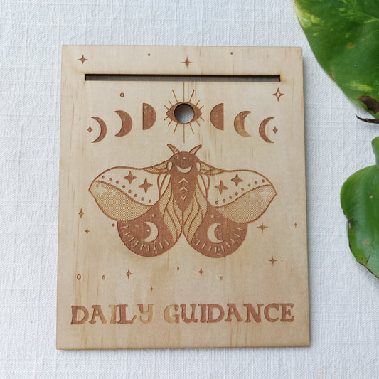Daily Guidance Tarot and Oracle Card Holder - Cosmic Moth - Sparrow and Fox