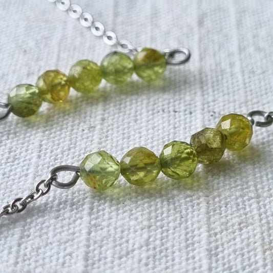 Peridot - Faceted Bead Jewellery - Sparrow and Fox