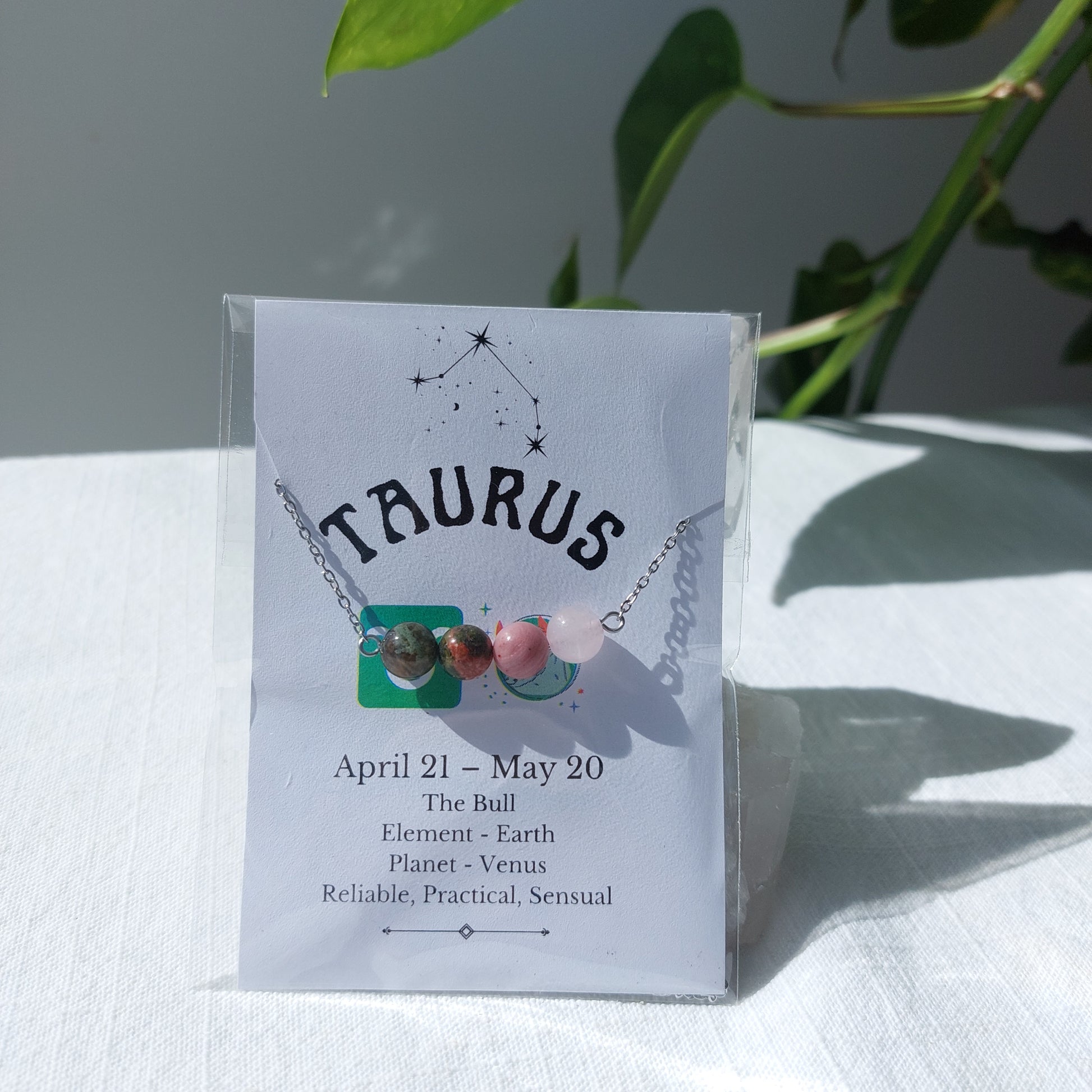 Taurus - Necklace Zodiac Birthstone Quartet - Limited Edition - Sparrow and Fox